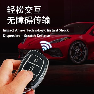 Housse de <span class=keywords><strong>clé</strong></span> en TPU à 3 boutons argentés pour <span class=keywords><strong>Hyundai</strong></span> Tucson L/Sonata-Étui de protection anti-rayures avec crochet - Product Image 5