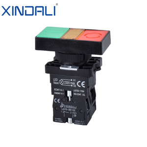 <span class=keywords><strong>LAY5</strong></span>-EW8365 nhựa đẩy nút đôi đầu 1 tuôn ra màu xanh lá cây 1 tuôn ra nút màu đỏ 12V/220V Điện áp tối đa 10A tối đa hiện tại 22mm gắn - Product Image 5