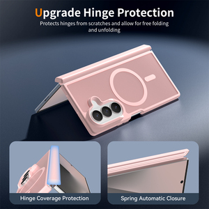 Étui de luxe pliable magnétique pour téléphone <span class=keywords><strong>portable</strong></span> Samsung Z Fold 7 8 Ultra, protection de charnière personnalisée pour femmes et jeunes filles - Product Image 4