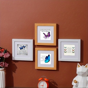2PCS cadre photo en plastique motif papillon inspirant pour décorer son cadre d'affichage cadeau encourageant (avec noyau) - Product Image 3
