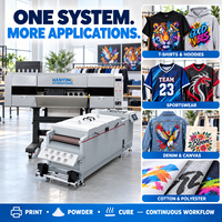 Printer DTF Industri 70CM dengan 6 Head Epson I3200-A1 dan Penggoyang Bubuk Otomatis untuk Pencetakan Garmen