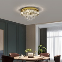Lampu Chandelier Kristal LED Bentuk Bunga Multi Warna dari Gudang UK untuk Ruang Tamu dan Kamar Tidur
