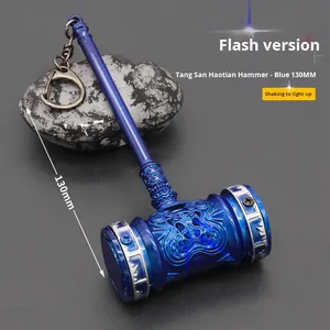 Soul Land Anime périphérique Tang San Haotian marteau coulée gravé anniversaire arme modèle plein métal porte-clés pendentif - Product Image 2