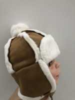 Gorro de piel para bebé, gorro de invierno con forro de felpa con orejeras, gorro de esquí a prueba de viento para bebé, gorro infantil para niñas y niños