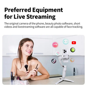 Gimbal Stabilizer Selfie Stick Trípode con reconocimiento facial Seguimiento de objetivos Soportes de teléfonos móviles que ofrecen variedad de modos de disparo - Product Image 6