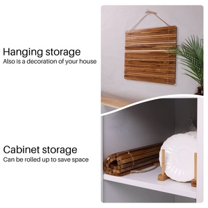 Stendibiancheria arrotolabile in legno di Teak da cucina per Set di piatti <span class=keywords><strong>portaspezie</strong></span> portapiatti - Product Image 6