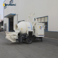 Bétonnière mobile avec pompe, pompe à béton diesel, bétonnière auto-installante avec pompe