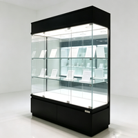 Vitrine LED en verre pour bijoux et parfums avec cadre miroir pour magasins d'optique – Solution de présentation de lunettes de haute qualité