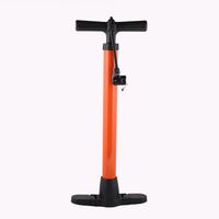Pompe à vélo portable orange de 57cm, mini pompe à air, pompe à pied gonflable pour vélo, livraison directe