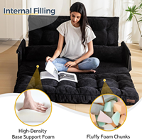 Canapé-lit pliable multifonctionnel réglable confortable en gros avec 2 oreillers