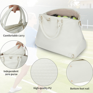 Sac de sport de luxe personnalisé en cuir PU recyclé, sac à dos de transport pour <span class=keywords><strong>raquette</strong></span> de paddle, sac de tennis, sac fourre-tout pour <span class=keywords><strong>raquette</strong></span> de tennis - Product Image 4