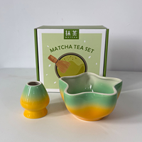 Ensemble de thé Matcha en céramique de forme irrégulière, meilleur matériau, fouet à Matcha, kit d'accessoires