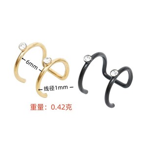 Venta al por Mayor de Clips para Orejas en Forma de C, Tachuelas y Anillos de Acero Inoxidable Electrochapado para Hombres y Mujeres, <span class=keywords><strong>Suita</strong></span> - Product Image 5
