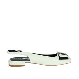 Ballerine Patrizia Pepe per Bambina, Bianche e Nere, Scarpe Basse con Design Slingback - Product Image 4