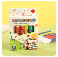 Stylos à dessin Bubble Popcorn, 6 couleurs, stylos à peinture gonflante magique, marqueurs 3D Popcorn pour les fournitures de peinture artistique à domicile