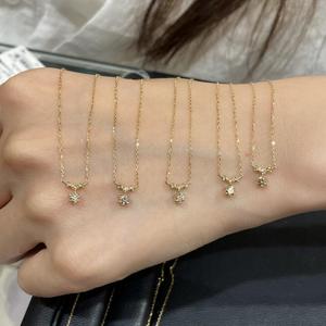 Collier à double pendentif en argent pur S925, style japonais, cœur de diamant étincelant, lumière d'étoile, mode haut de gamme - Product Image 3