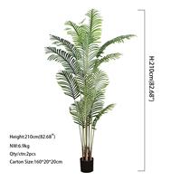 Palmier artificiel de style nordique pour la décoration intérieure du salon, aménagement paysager au sol, plante verte bionique en pot