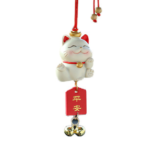 Lucky Cat <b>Car</b> Pendant Resin Interior Decoration Rearview Mirror <b>Ornament</b> For Auto Safety And Fortune - Product Image 5
