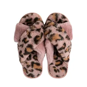 Innovative design plush soft fuzzy fur fluffy furry sexy women winter house women's home slippers