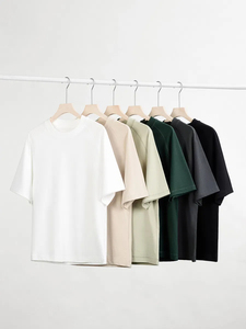 เสื้อยืดผู้ชายโอเวอร์ไซซ์สำหรับ300GSM คอกลมพิมพ์ลายโลโก้ออกแบบได้ตามต้องการ - Product Image 2
