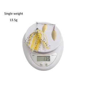 Esca Artificiale da Pesca Spinnerbait Multifunzione 13,5g Affondante con Paillettes Buzzbait con Gonnellino in Silicone - Product Image 5