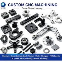 Boîtier de stabilisateur de cardan de drone en aluminium 6063 usiné CNC de haute précision, résistant aux chocs, pour cage de caméra de drone FPV pour l'enregistrement