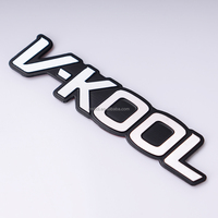 Harga Pabrik Grosir Emblem Huruf Grille Mobil Kustom 3D Plastik Chrome Emblem Mobil untuk Mobil