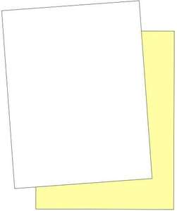 Carbonless giấy hóa đơn hình thức rvs một phần <span class=keywords><strong>PRE</strong></span>-COLLATED 8.5 "x 11" 1 ream CF Canary/CB trắng-lý tưởng cho laser & máy in kỹ thuật số - Product Image 1