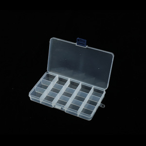 Transparent Jewelry Storage Box 15 Compartment Fixed Plastic Organizer For Earrings Rings Ornaments Desktop Use - Product Image 3