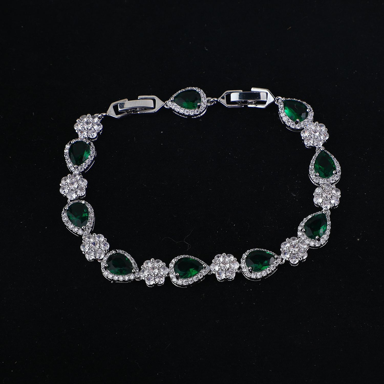 Luxury Royal Blue Emerald Crystal Zircon Tennis Bracelet For Women luxury-royal-blue-emerald-crystal-zircon-tennis-bracelet-for-women
