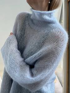 <span class=keywords><strong>Pull</strong></span> pour femmes en mélange de mohair léger et respirant, design personnalisé, tendance, ajouré, <span class=keywords><strong>fantaisie</strong></span> - Product Image 2
