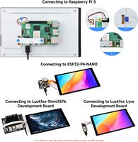 Layar Sentuh Kapasitif Waveshare 8 inci DSI untuk Raspberry Pi 5/4B/3B/CM3/3+/4 Panel IPS 1280 Optical Bonding Toughened