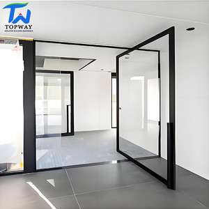Puerta Pivotante de Aluminio y Vidrio Personalizable TW - Entrada Principal de Alta Resistencia para Apartamentos y Uso Exterior, Diseño Moderno - Product Image 6
