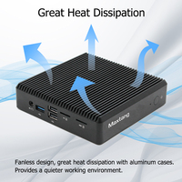Mini PC industriel embarqué Celeron basé sur BayTrail de la marque Maxtang, économique, avec alimentation CC 19V 40W, MSATA, compatible Win7, Win8, Linux, DDR3L SODIMM