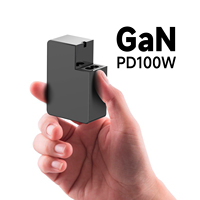 GaN3 20V5A PD100W Chargeur Adaptateur d'alimentation mural PSU pour ordinateur portable AI DJI Drones Docking Station et autres périphériques USB C PD3.0