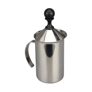 commerciële plastic bekers Suppliers-Huishoudelijke Fancy Koffie Latte Melkopschuimer Cup Handmatige Melkopschuimer Melk Tank