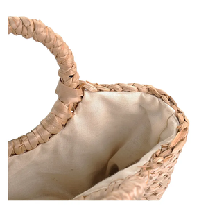 Sacs à main naturels de plage en jacinthe d'eau tissés à la main Grands sacs de paille de haute qualité à bas <span class=keywords><strong>prix</strong></span> d'usine - Product Image 4