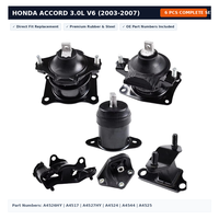 Kit de 6 supports moteur et de transmission pour Honda Accord 3.0L V6 2003-2007 50830-SDB-A04 50820-SDB-A01 50810-SDB-A01