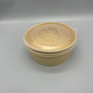 Tazón de Papel Kraft Desechable Ecológico para Llevar Comida, Envase Redondo para Sopa con Tapa Transparente - Product Image 4
