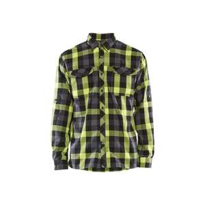 BLAKLADER - 3299115399334XL Camisa de franela Negro/Amarillo-EAN 7330509796870 CAMISAS DE TRABAJO - Product Image 1