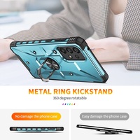 Coque de téléphone de luxe antichoc personnalisable avec logo pour Samsung A73 A32 A23 A13 A33 5G avec béquille métallique