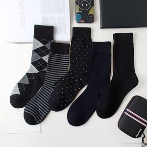 Chaussettes Minghui Homme à Carreaux et Rayures Respirantes et Confortables pour Réunions et Travail - Product Image 1