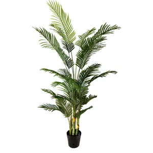 Phoenix Albero Pianta Falso Decorative per Interni 180 Centimetri 3 Ramo di Palma Artificiale Alberi