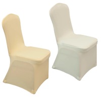 Promotion Housse de Chaise Élastique en Spandex Scuba Blanc Or Noir Extensible pour Mariage Banquet Fête Événements Hôtel Restaurant Conférence
