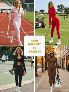 Ensemble de vêtements de sport pour femmes EnovStars avec logo personnalisé, veste zippée sans couture et leggings, effet push-up, ensemble de sport, ensemble de fitness OEM - Product Image 6
