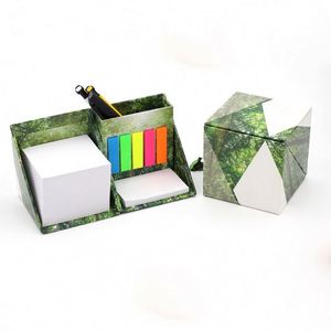 Bloc de Notas Adhesivas Ecológico Plegable en Forma de Cubo con Portaplumas e Impresión de Logotipo Personalizado - Product Image 2