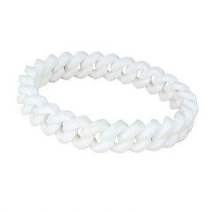 Bracelet en silicone arc-en-ciel torsadé en forme de torsades de pâte frites, bijou de mode pour hommes et femmes adultes - Product Image 6