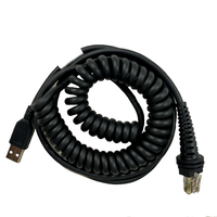 Cable de Datos en Espiral Tipo CBL 500 300 C00 de 5V para Escáner, Lector de Códigos de Barras, Cable USB para Honeywell Modelo 1900/1200G/1300