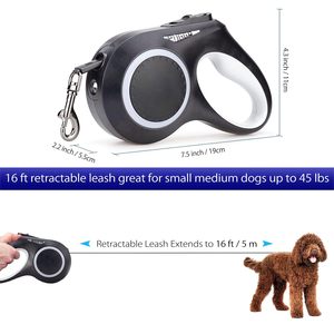 KingHon Colorful Streaming Led Pet Leashes 5m Retractable Dog Leash Pet Abs Type-c Rechargeable Automatic Dog Leash - Product Image 5