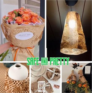 Cuộn giấy kraft tổ ong đóng gói, kích thước tùy chỉnh, rộng 30cm, dài 10m, 50m, 150m, 250m, màu nâu, đen, trắng - Product Image 6